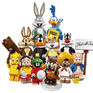 ของเล่นตัวต่อ Looney Tunes Bugs Buny Daffy Duck ขนาดเล็ก ของขวัญวันเกิด สําหรับเด็ก