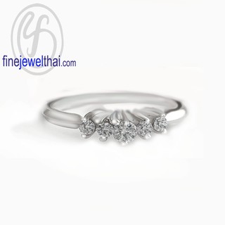 Finejewelthai แหวนเพชร-แหวนเงินแท้ 925-เพชรสังเคราะห์-แหวนหมั้น-แหวนแต่งงาน-Diamond CZ-Silver-Wedding Ring - R1402cz