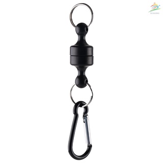 Ecogoing Fishing Magnetic Tool Release Holder Fly Fishing Retractor Net Release Clip with Keychain Carabiner