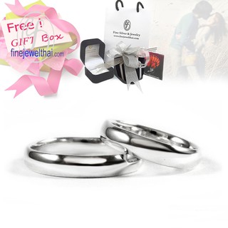 Finejewelthai แหวนเงิน-เงินแท้ 925-แหวนคู่-แหวนหมั้น-แหวนแต่งงาน-Couple-silver-wedding-ring - Gift_set82