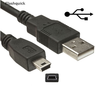 [Flashquick] 1.8M USB 2.0 Black 5-Pin Data Charger Cable For Ps3 Game Wireless Controller Hot Sell