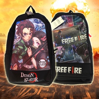 สินค้า มาใหม่!! กระเป๋านักเรียน ดาบพิฆาตอสูร กระเป๋าฟีฟาย Demon Slayer Freefire