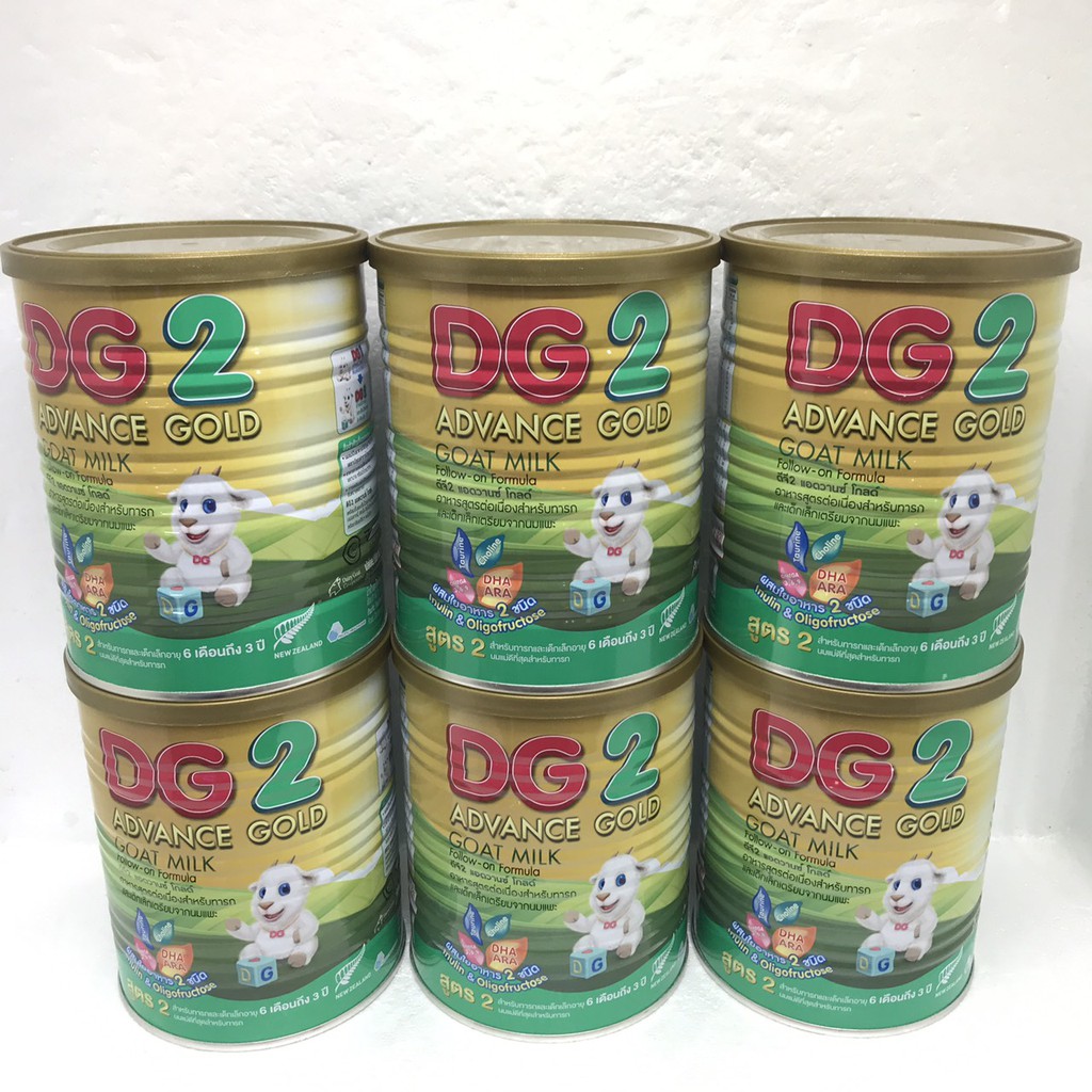 ภาพหน้าปกสินค้าDG ดีจี2 (6กระป๋อง)แอดวานซ์โกลด์ อาหารทารกจากนมแพะ ขนาด400 กรัม/กระป๋อง EXP 25/07/2023