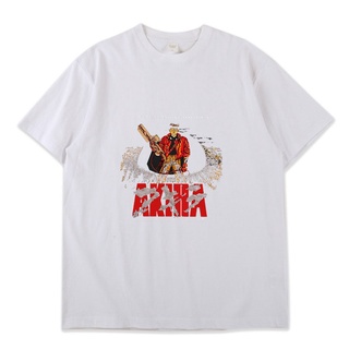 เสื้อยืดแขนสั้นลําลอง ทรงหลวม พิมพ์ลายการ์ตูนอนิเมะ Akira แฟชั่นฤดูร้อน สไตล์ญี่ปุ่น สําหรับผู้ชาย 2022