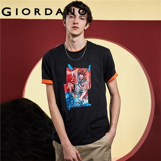 Giordano Men T-Shirts Printed Crewneck Short Sleeves T-Shirts Summer Casual Tops LuMingShan Series Free Shipping
