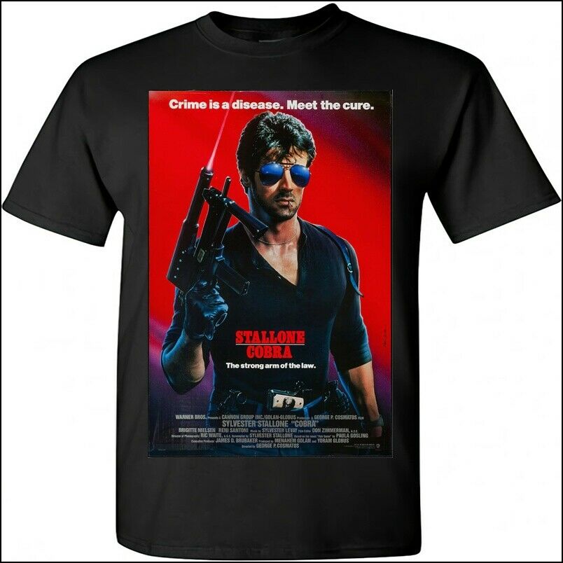 เสื้อยืดลําลอง-พิมพ์ลายโปสเตอร์ภาพยนตร์-cobra-1986-sylvester-stallone-สําหรับผู้ชาย