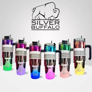 Silver Buffalo rainbow tumbler mug แก้วน้ำสแตนเลสเก็บอุหภูมิสีรุ้งรุ่นมือจับ