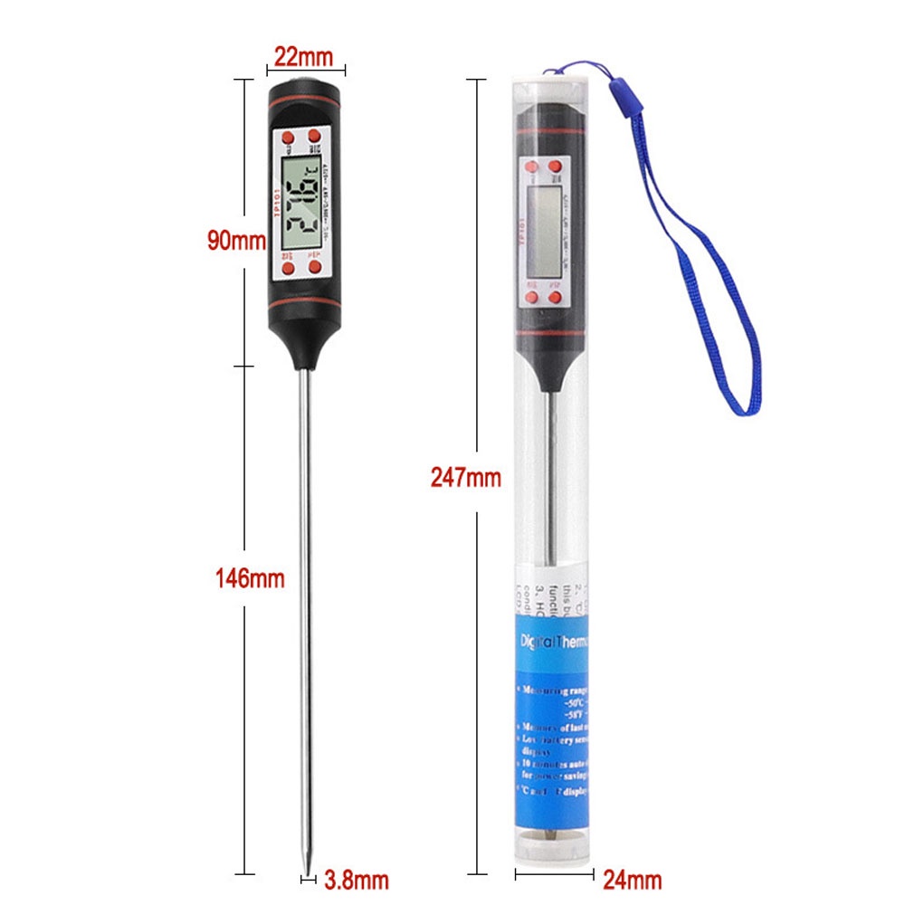 เทอโมมิเตอร์-วัดอุณหภูมิอาหาร-สเต็ก-ที่วัดอุณหภูมิ-วัดอุณหภูมิน้ำ-วัดของเหลว