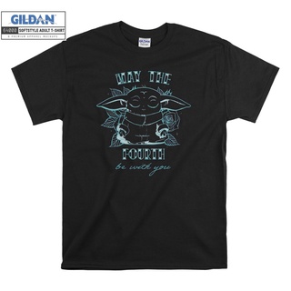 เสื้อผ้าผชGildan เสื้อยืด โอเวอร์ไซซ์ พิมพ์ลาย May The Fourth Be With You Grogu สําหรับเด็ก ผู้ชาย ผู้หญิง 7281S-5XL