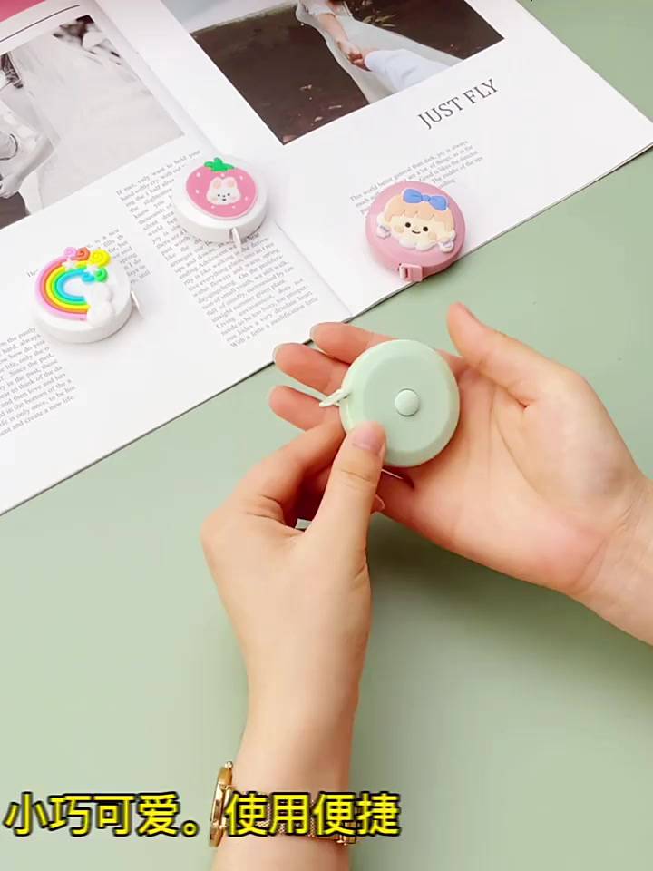 สายวัด-สายวัดตัว-วัดเอว-ตลับเมตรพกพา-ยาว-150cm-ลายการ์ตูน-น่ารัก-tape-measure-cute-item