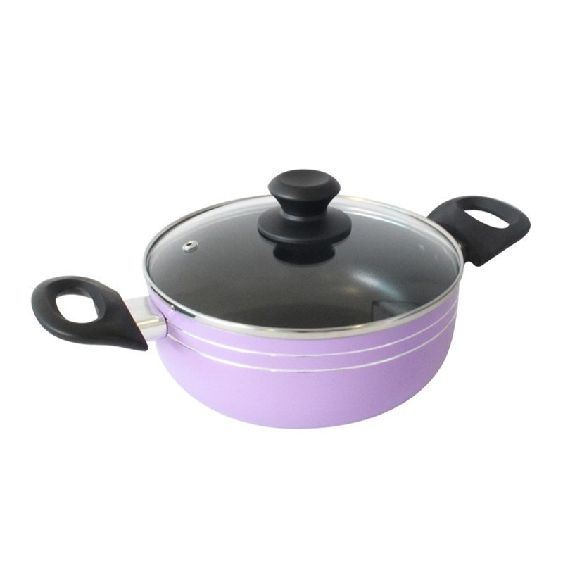 หม้ออลูมิเนียม-2-หู-สีม่วง-24-cm-ซื้อ-2-ในราคาสุดคุ้ม