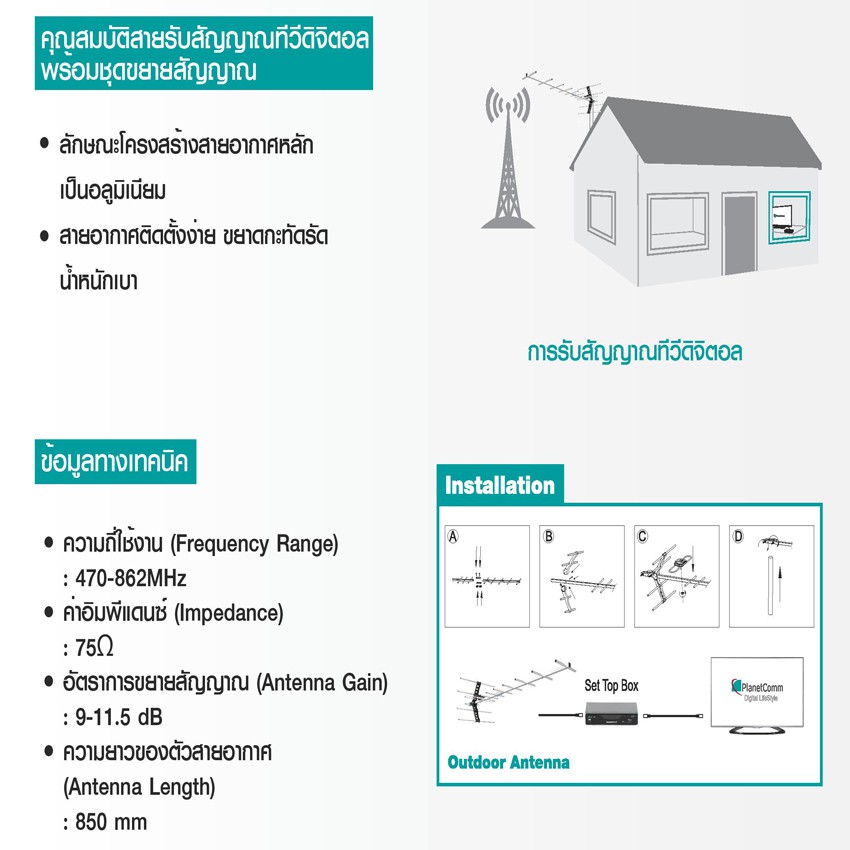 ชุดเสาอากาศทีวีดิจิตอล-infosat-30e-พร้อมติดตั้ง-2-จุด-1-x-2-satellite-splitter