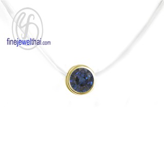 Finejewelthai-จี้ไพลิน-ไพลิน-จี้พลอย-พลอยประจำเดือนเกิด-Blue-Sapphire-Silver-Pendant-Birthstone-P1086bl00 (ราคาต่อชิ้น)