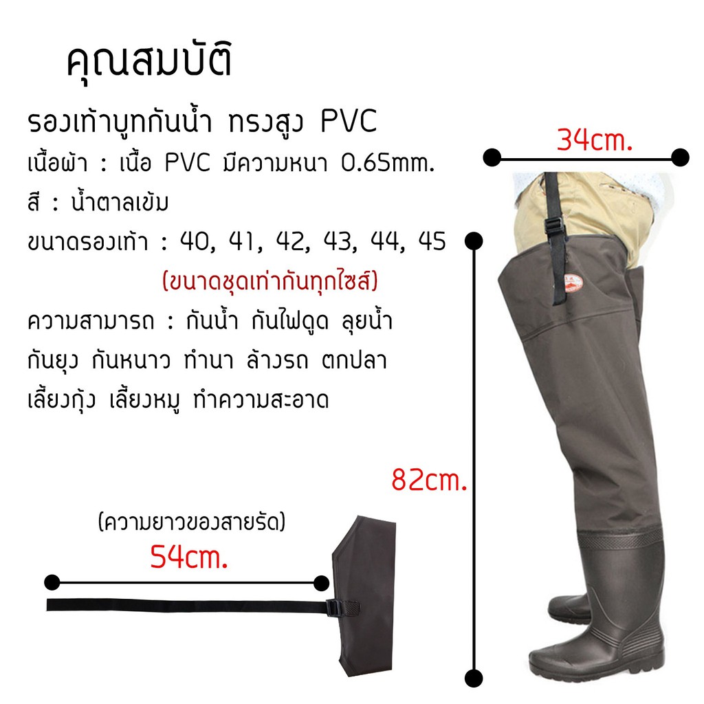 ภาพหน้าปกสินค้ารองเท้าบูทกันน้ำ บูท ทรงสูง PVC จากร้าน win_d บน Shopee