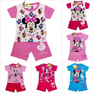 ชุดเด็ก เสื้อ+กางเกง มินนี่เมาส์ Minnie mouse (ลิขสิทธิ์)