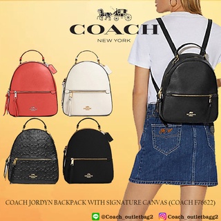 Coach JORDYN BACKPACK WITH SIGNATURE CANVAS