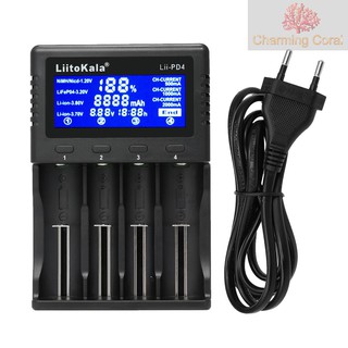 cod liitokala lii - pd 4 ที่ชาร์จแบตเตอรี่อัจฉริยะพร้อม 4 สล็อตหน้าจอ lcd สําหรับ ni - mh li - mh