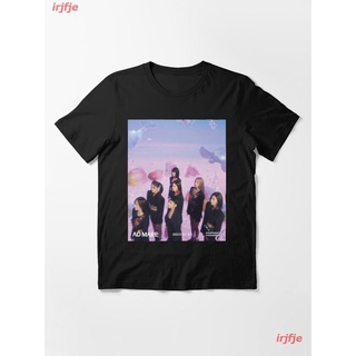 New JYPs New Girl Group NMIXX Essential T-Shirt ผู้หญิง ดพิมพ์ลาย ดผ้าเด้ง คอกลม cotton แฟชั่น discount Unisex