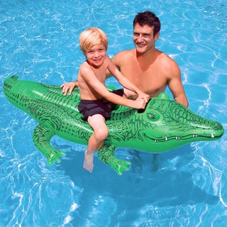 (INTEXแท้) แพเป่าลม แพยางเป่าลม แพยางเป่าลมจระเข้ Lil Gator Ride-On  รุ่น 58546