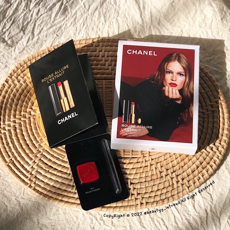 พร้อมส่ง-แท้-chanel-rouge-allure-l-extrait-sample-สี-854-rouge-puissant