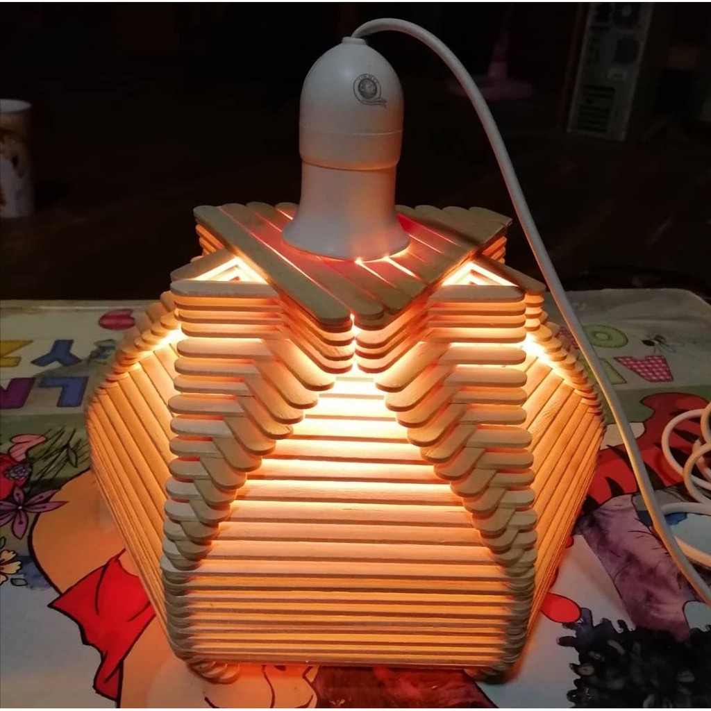 โคมไฟไม้ไอติม Handmade | Shopee Thailand