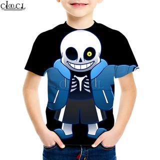 CLOOCL Game Undertale Sans 3d Print Childrens Cute T-shirts