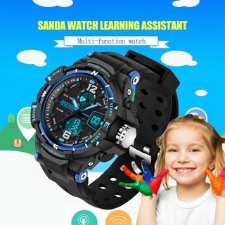 Fashion SANDA Brand Children Sports Watches LED Digital Quartz Military Watch Boy Girl Student Multifunctional Wristwatc
