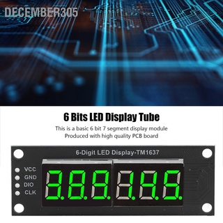 December305 โมดูลนาฬิกาดิจิทัล Led 0.36 นิ้ว 6 บิต 7 ส่วน Tm1637 พร้อมไฟสีเขียว 5V