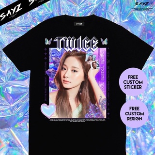 เสื้อยืดผ้าฝ้ายTEE◑  เสื้อยืด พิมพ์ลายอัลบั้ม Tzuyu Twice Alcohol Free สําหรับผู้ชายL XL  XXL 3XL