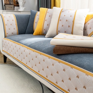 🧡ผ้าคลุมโซฟา วัสดุผ้ากำมะหยี่ มีจำหน่ายทุกฤดูกาล สไตล์โมเดิร์น กันลื่น กันน้ำ 1/2/3ที่นั่ง สำหรับตกแต่งบ้าน Sofa Cover