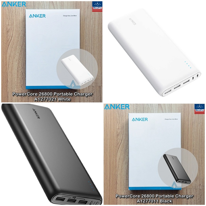 Anker® PowerCore 26800 Portable Charger แองเคอร์ พาวเวอร์แบงค์ Compact ...