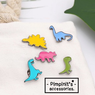 ภาพขนาดย่อของภาพหน้าปกสินค้าพร้อมส่ง :  เข็มกลัดเซ็ทลายไดโนเสาร์หลากสี  Multi Color Dinosaur Enamel Brooch Pin Set. จากร้าน pimpinitsrimook บน Shopee