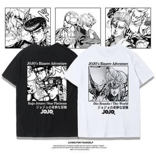 【hot tshirts】เสื้อยืด Sorajo Jotaro Kira Yoshikage ภาพเคลื่อนไหวร่วมกันอุปกรณ์ต่อพ่วง jojos bizarre adventure เสื้อยืดช