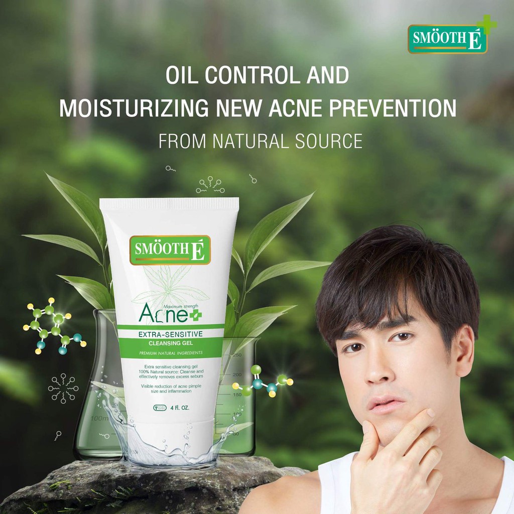 smooth-e-acne-extra-sensitive-cleansing-gel-4-oz-สำหรับผิวบอบบางแพ้ง่ายและเป็นสิวง่าย