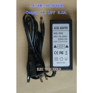 AC/DC ADAPTOR 100-240V To DC 12V 3A (5.5x2.1 mm.) ( หม้อแปลง อะแดปเตอร์  แปลงไฟ )