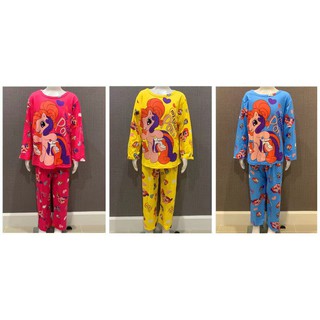 ชุดนอนเด็กโตแขนยาวขายาว ลายโพนี่ 5-11ปี เนื้อผ้านิ่มสวมใส่สบาย ชุดเสื้อ+กางเกงใส่นอนใส่เล่นตามต้องการ No.1104