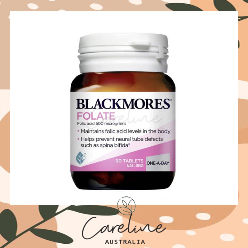 พร้อมส่ง-blackmores-folate-500-mcg-90-เม็ด-โฟเลต-เตรียมความพร้อมสำหรับการตั้งครรภ์