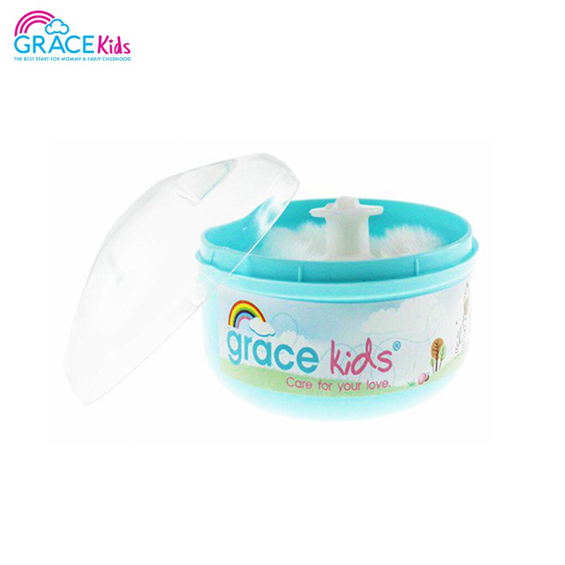 ภาพหน้าปกสินค้าGrace Kids ตลับแป้งเด็ก (สีฟ้า-สีชมพู) ตลับใส่แป้งเด็ก แป้งเด็ก กล่องใส่แป้งฝุ่นสำหรับเด็ก กล่องใส่แป้ง กระปุกใส่แป้ง จากร้าน gracekidsshop บน Shopee