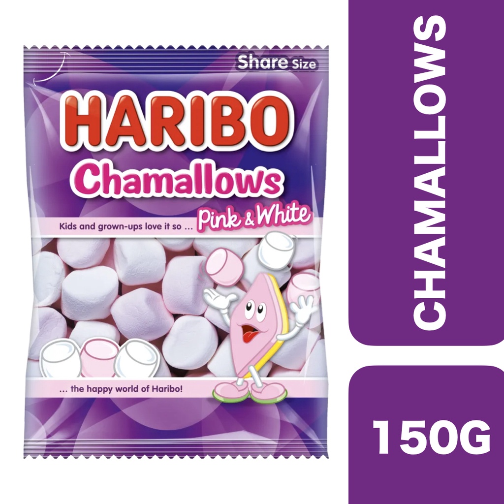 Haribo Chamallow Pink&White Marshmallow 150g ++ ฮาริโบ้ ชาร์มาโลว์ ...