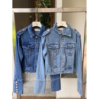 Jacket Jean ทรงมินิ แจ๊คเก็ต #vshopbrand Code : 9981