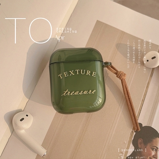 รูปภาพขนาดย่อของเคสหูฟังไร้สายซิลิโคน สีพื้น ลายตัวอักษร สำหรับ Apple AirPods รุ่น 1 2 proลองเช็คราคา