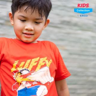 Red One Piece Kid T-shirt No.247 (เสื้อยืดเด็กวันพีซ สีแดง No.247)