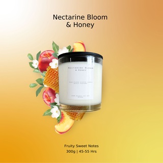 เทียนหอม Soy Wax กลิ่น Jo.L Nectarine bloom and Honey 300g / 10.14 oz (35 - 55 hours) Double wicks candle