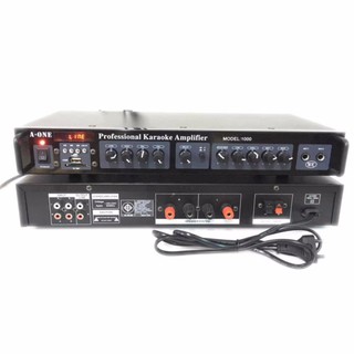เครื่องขยายเสียงฺBLUETOOTH AC/DC คาราโอเกะ USB MP3 SDCARD Professional Karaoke Amplifier MODEL A-ONE 1000