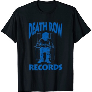 เสื้อยืดโอเวอร์ไซส์เสื้อยืด พิมพ์ลายโลโก้ Death Record สีฟ้าS-3XL