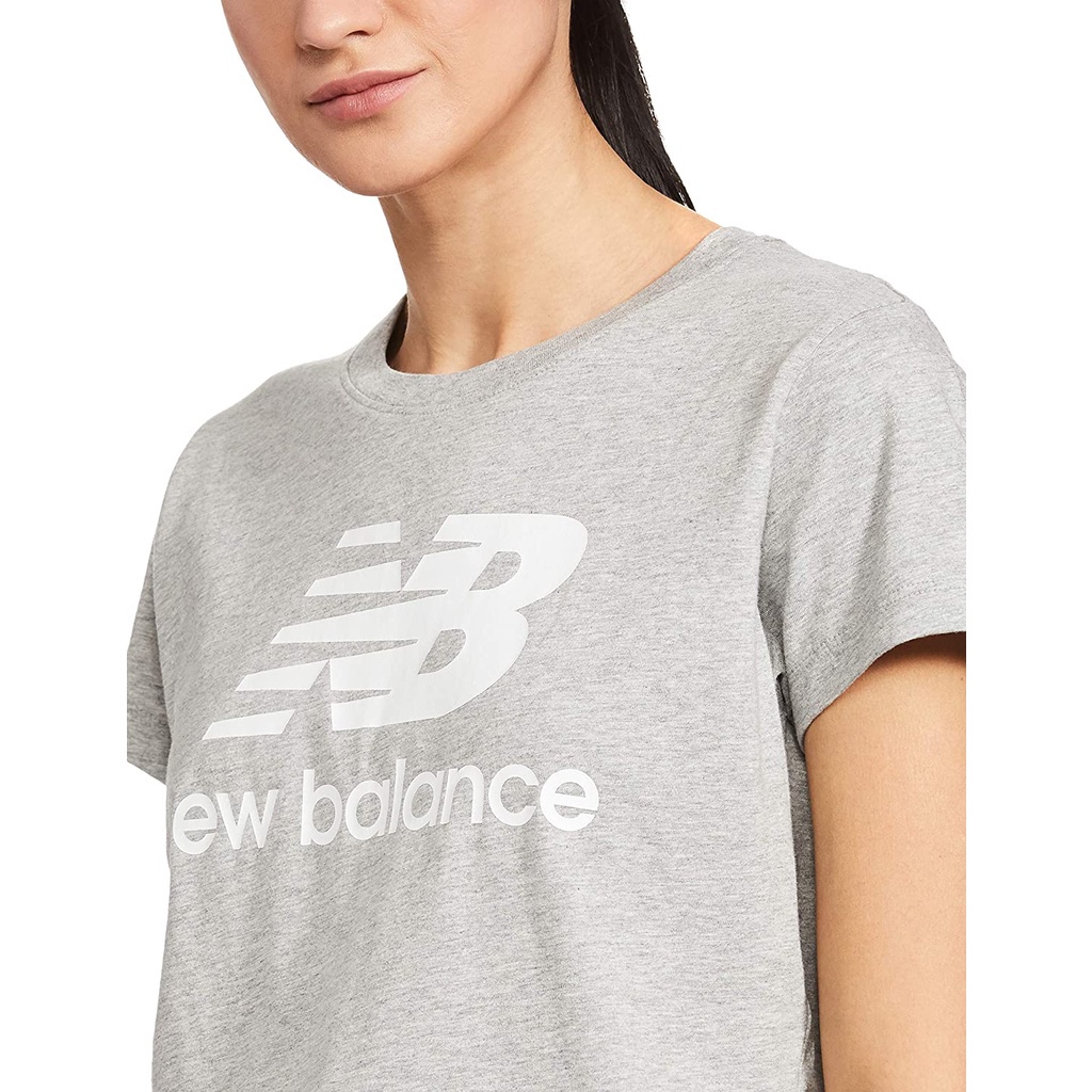 tee-เสื้อทหาร-woman-new-balance-womens-essentials-stacked-logo-short-sleeve-shirt-new-cotton-100
