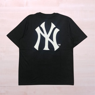 เสื้อยืดผู้ เสื้อยืด MAJOR LEAGUE BASEBALL MLB YANKEES BB TEE โลโก้ สีดํา S-5XL