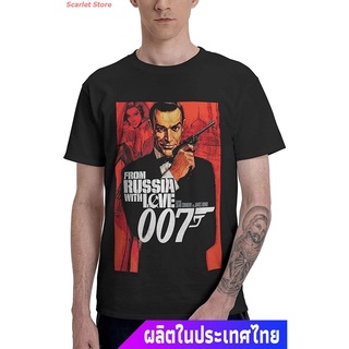 Scarlet Store เสื้อยืดเจมส์บอนด์เสื้อยืดลำลอง SOXCOLOT James Bond 007 Mens Tees,Fashion Cotton Short Sleeve Shirts Jame
