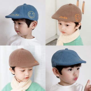 ภาพหน้าปกสินค้า☆พร้อมส่ง☆หมวกเด็ก 4เดือน - 2ปี รอบหัว 48-50 cm.หมวกแฟลตแค๊ป หมวกเด็กทรงติงลี ปัก Lucky ที่เกี่ยวข้อง