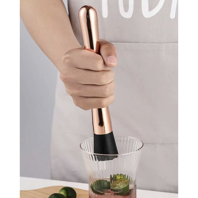 ที่บดผลไม้ ที่บดอาหาร อุปกรณ์บาร์ สแตนเลส สีโรสโกลด์ Rose Gold